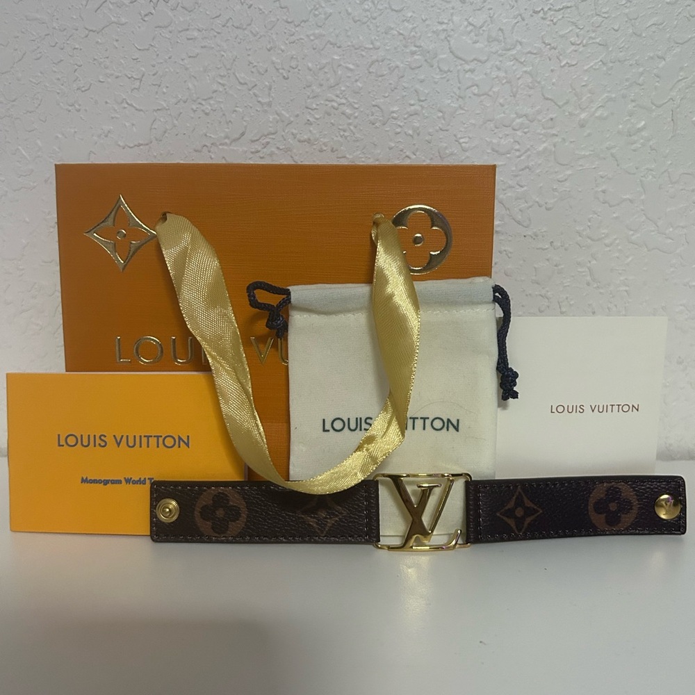 Louis Vuitton Monogram Leather Bracelet